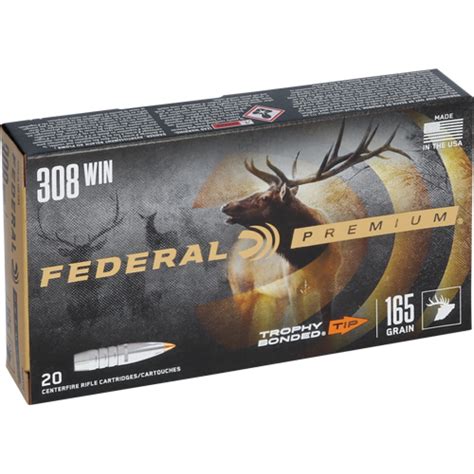 Federal Premium 308 Win 165gr 20rd 10bx Cs Trophy Bonded Bt Got Hunts