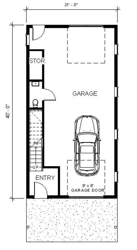 Tall Cypress I Two Level 21x40 Custom House Plans And Blueprints Etsy