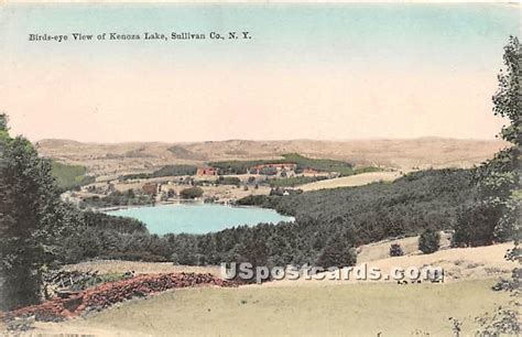 Birds Eye View Kenoza Lake New York Ny Postcard