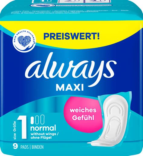 Always Maxi Binden Normal St Dauerhaft G Nstig Online Kaufen Dm De