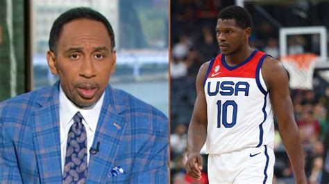 Needs A Jumpshot Stephen A Smith Is Clueless About Anthony Edwards First Take Espn Nba Team