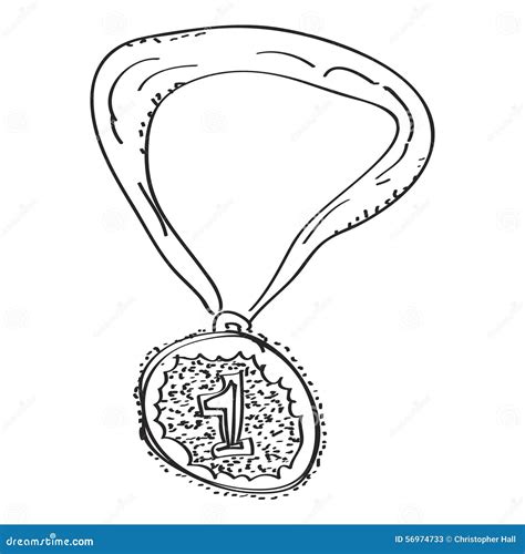 Simple Doodle Of A Medal Cartoon Vector 56974733