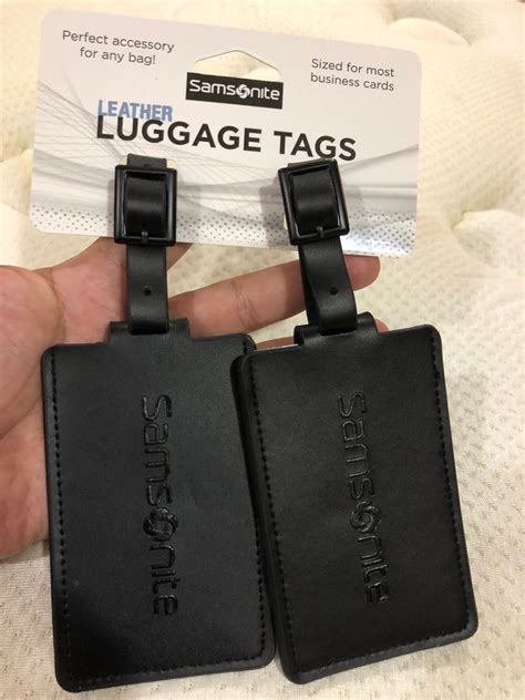 Samsonite Leather Luggage Tag 2 Pcs Pack Hobbies Toys Travel