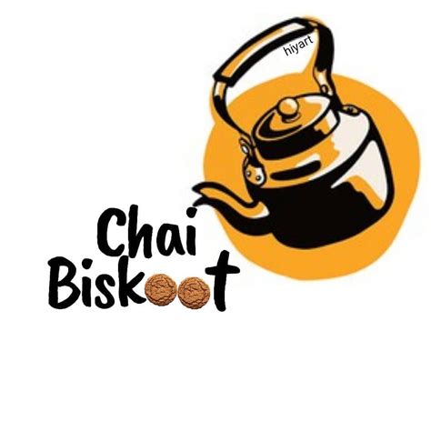 The Logo For Chai Biscott With A Teapot On Top And Cookies Around It