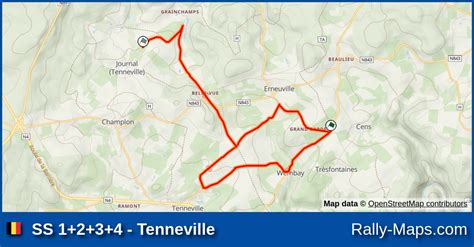 Mapa Harmonogram Profil Elewacji Os Tenneville Rallye