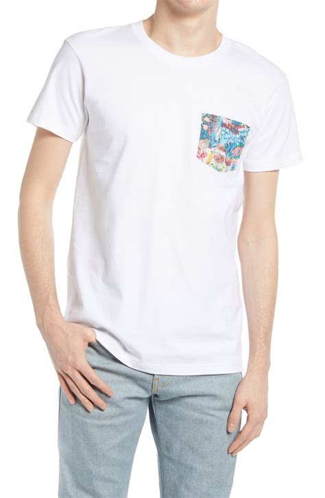 Naked Famous Denim Naked Famous Floral Pocket T Shirt White Editorialist