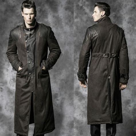 Mens Dark Brown Leather Trench Coat Tradingbasis