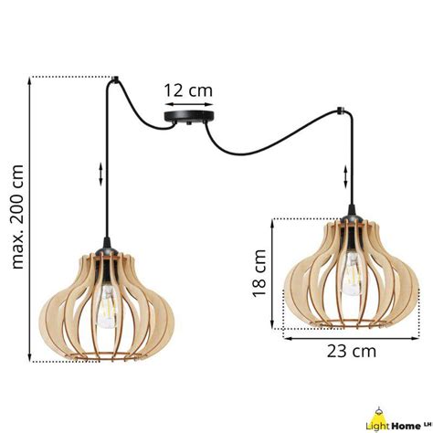 Nowoczesna Lampa Spider Timber Sufitowa Drewniane Klosze Lampy Wisz Ce