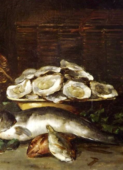 Proantic Nature Morte Aux Poissons Eug Ne Baudin Xix Me