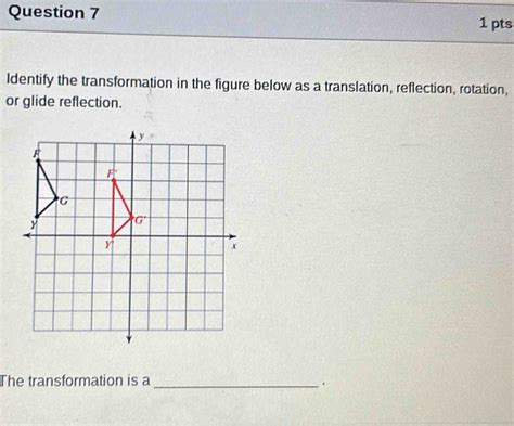 Solved Question 7 1 Pts Identify The Transformation In The Figure