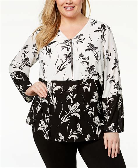 Alfani Plus Size Colorblocked Top Created For Macys Macys