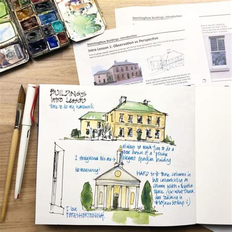 Essential Techniques For Sketching Buildings Liz Steel Liz Steel