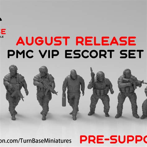 D Printable Turnbase Miniatures Wargames Pmc Vip Escort By Turnbase