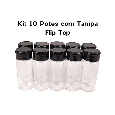 Kit Potes De Tempero Tampa Potes De Pl Stico Resistente Corre