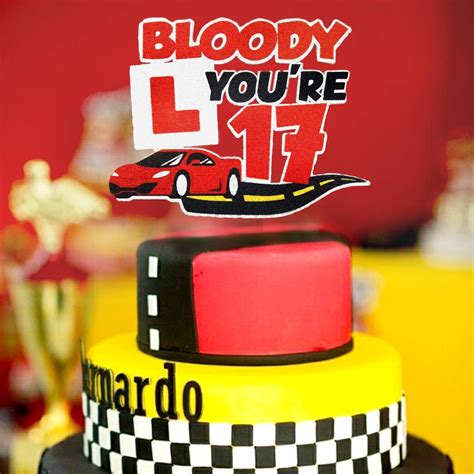 Bloody L You Re Cake Topper Caution New Driver Birthday Cake Decor L