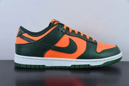 Nike Dunk Low Miami Hurricanes Dd Gorge Green White Total