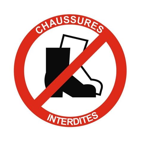 Pictogramme Chaussures Interdites Sticker A Moi Etiquette Autocollant