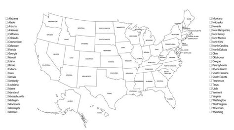 State Map Checklist Zip Code Map