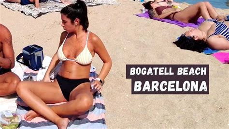 🇪🇸 Hot Day In Barcelona Beach Spain ☀️🏖️ Amazing Bogatell Beach Walk 4k Youtube