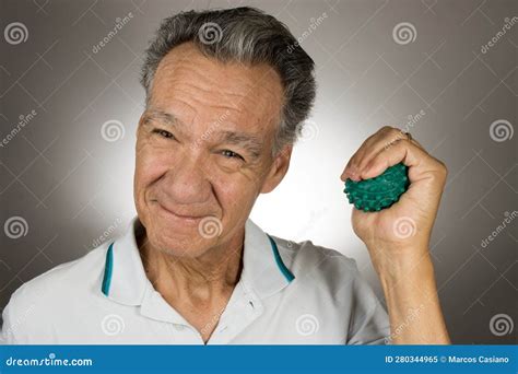 Mature Man Squeezing Massage Therapy Spike Balls Stock Image Image Of Mature Balls