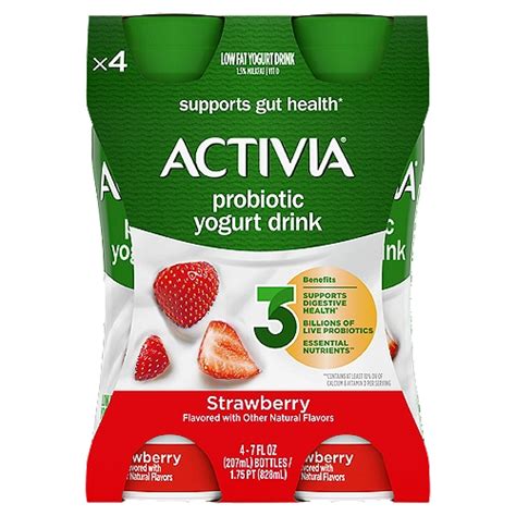 Activia Strawberry Flavor, Lowfat Yogurt Drink