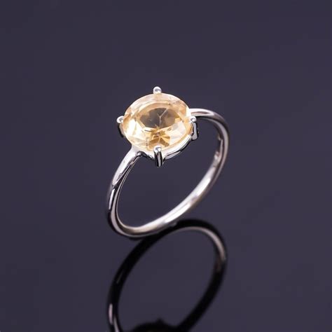 Handmade 925 Sterling Silver Citrine Gemstone Ring At Rs 999 Piece In