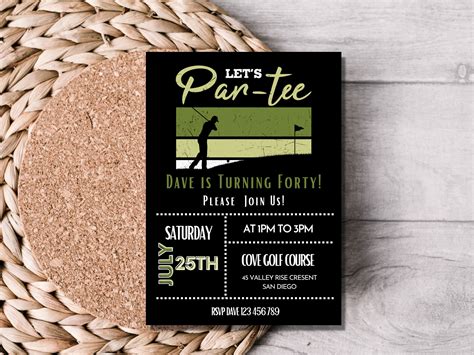 Golf Birthday Invitation, Golf Birthday Invite, Golf Party Invitation ...