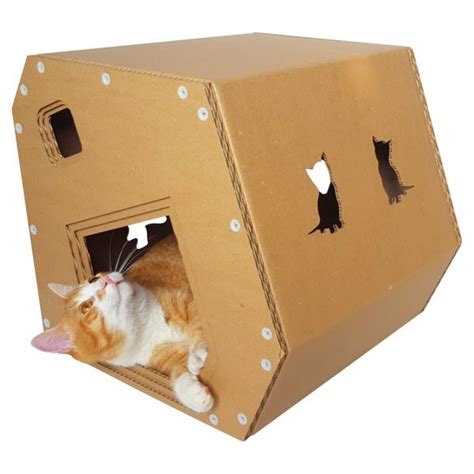 Modern Cardboard Cat House – a modern explorer on a night out