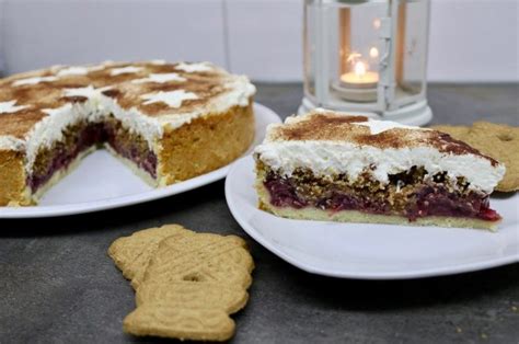 Spekulatius Torte Mit Kirschen Rezept Reise Mama