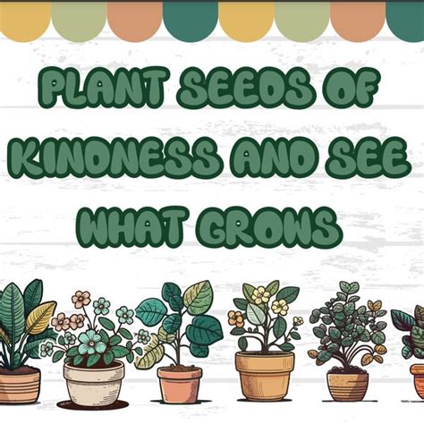 Plant Kindness Bulletin Board Etsy