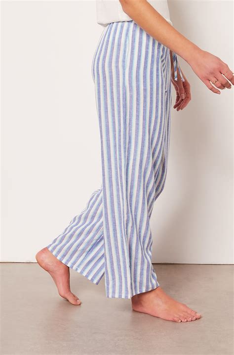 Striped Pajama Bottoms Cema Ecru Etam