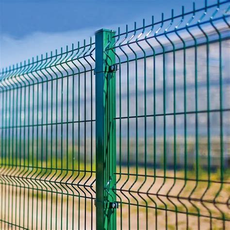 Galvanized And PVC Coated 3D Curved Welded Wire Mesh Fence For Garden