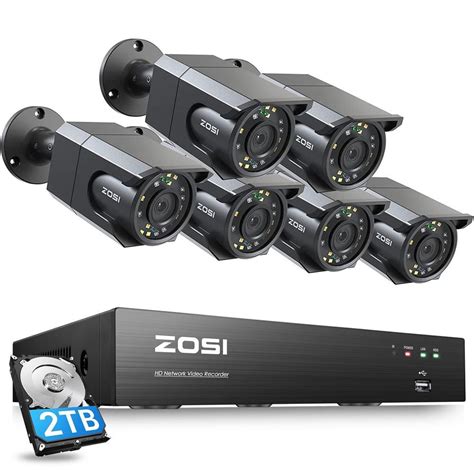 Zosi K Ultra Hd Channel Tb Poe Nvr Security System With Wired Mp