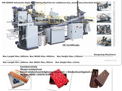 Hm Zd Automatic Rigid Box Machine For Chocolate Box Dongguan