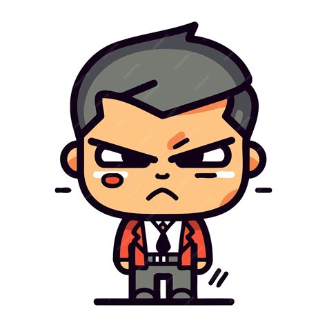 Premium Vector | Angry businessman cartoon vector illustrationaaa