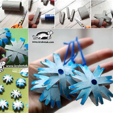 Wonderful DIY Christmas Snowflake Ornaments from Paper Roll