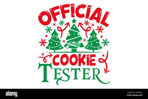 Official Cookie Tester Christmas Svg Design Handmade Calligraphy