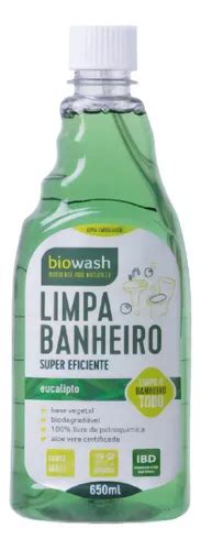 Kit 2 Limpa Banheiro Refil Biodegradável Biowash 650ml MercadoLivre