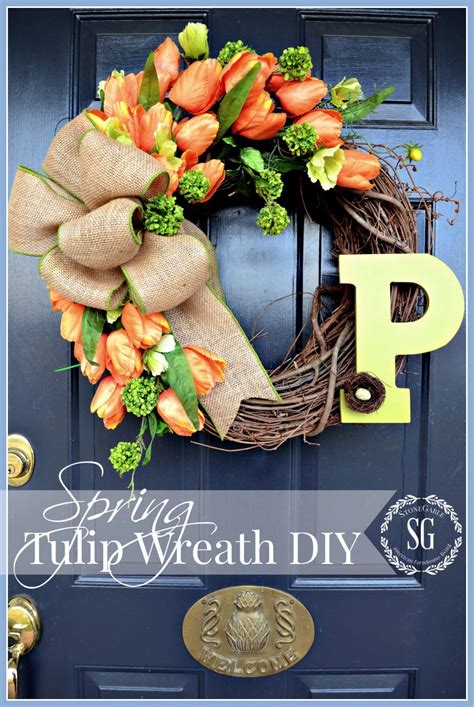 Spring Tulip Wreath Diy Stonegable