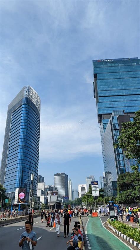 Sunday Car Free Day In Jakarta Editorial Stock Photo Image Of Street