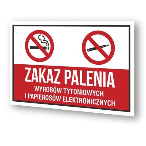 Tabliczka Zakaz Palenia Wyrob W X Cm Naklejka