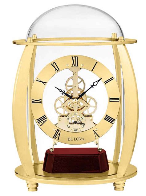 Bulova B8826 Victoria Contemporary Mantel Table Clock The Clock Depot