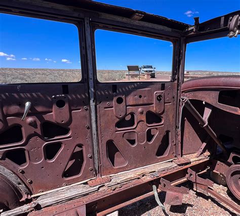 Past And Present At Entrance To Petrified Forest National Pol