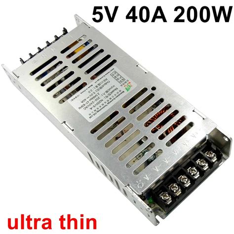 Ultra Thin 5V 40A 200W Switching Power Supply 3cm Thick Ultrathin Led