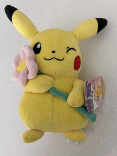 Pokémon Pikachu With Pink Flower New with Tag eBay