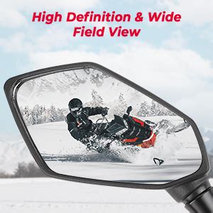 Amazon Kemimoto Mirrors For Snowmobile Rear View Mirror Hood