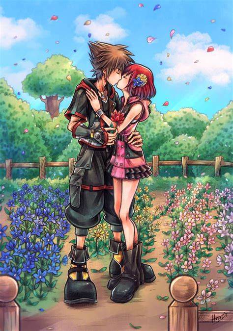 Sora And Kairi Kiss By Sorasprincesss On Deviantart In 2021 Kingdom