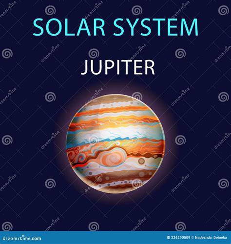 Vector Cartoon Illustration Of Jupiter Stock Vector Illustration Of