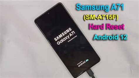 Samsung A71 Hard Reset Android 12 Samsung SM A715F Pattren Unlock