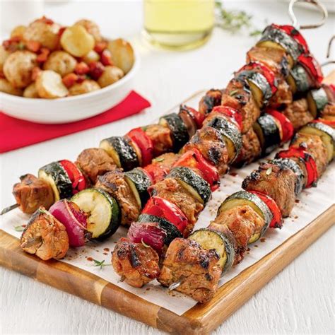 Brochettes de porc sucrées pommes de terre au bacon 5 ingredients 15